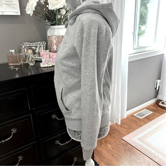 Tommy Hilfiger Gray Zip-Up Hoodie Sweatshirt Fleece Lined Size Small - Picture 7 of 14